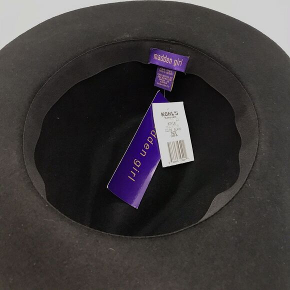 Madden Girl Women's 100% Wool Felt Fedora OSFA Buckle Band Western Cowboy Hat - Picture 9 of 12